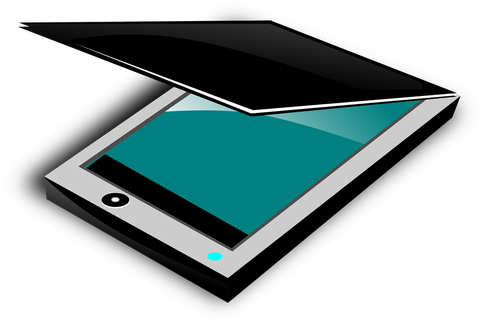 Documento posizionato su uno scanner da ufficio